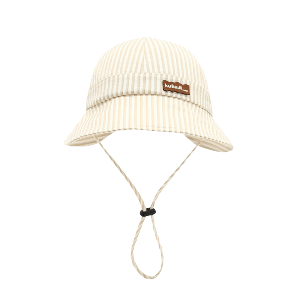 Bucket Hat Cotton - قبعة أطفال جديدة مخططة قابلة للتعديل