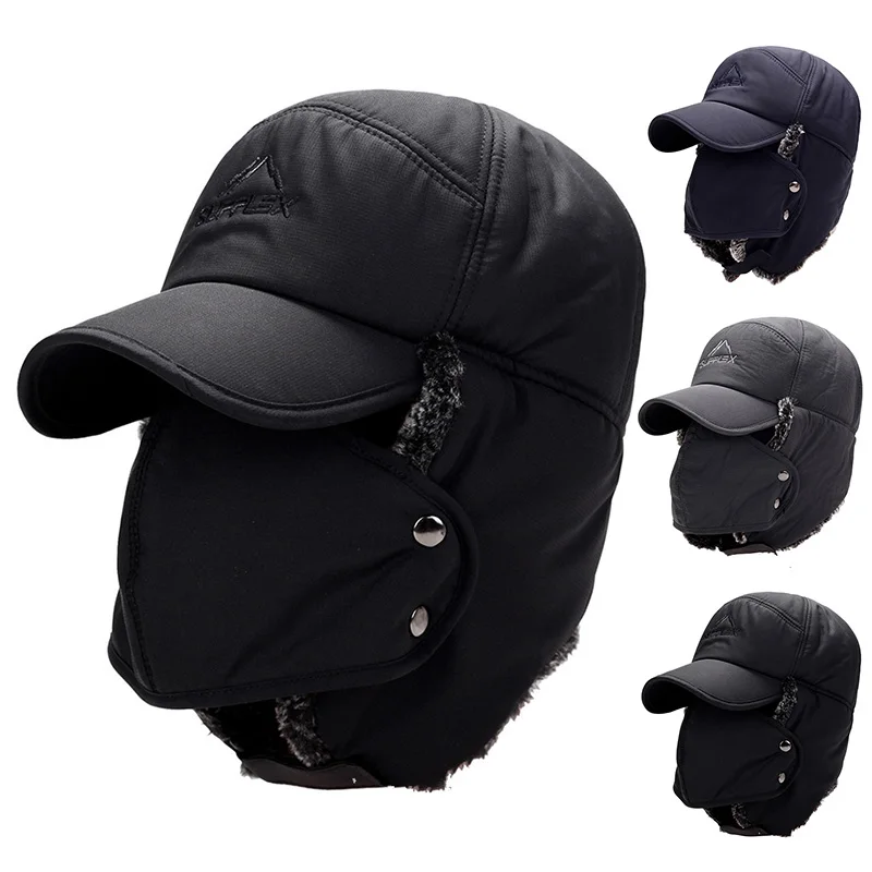 Trapper Hat Ear Flap - قبعة شتوية دافئة مقاومة للرياح للرجال