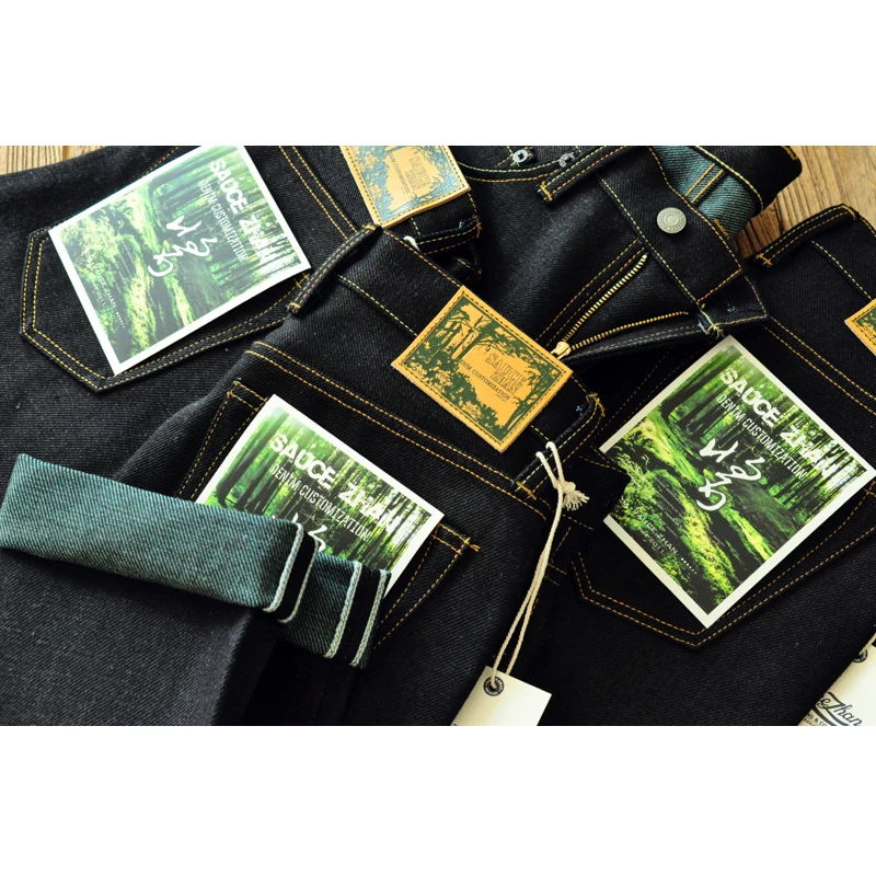 Levis Jeans 501 - Saucezhan EX315XX-Forest الجينز للرجال Selvedge الخام