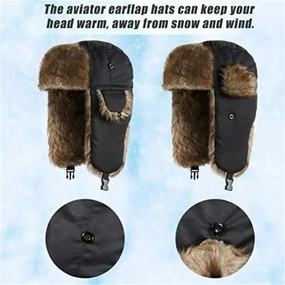 قبعة شتوية رجالية دافئة على ال - مراجعة Trapper Hat Ear Flap وسعره