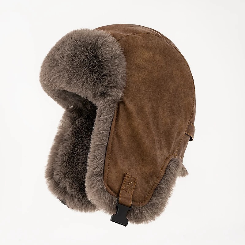 قبعة شتوية رجالية من الجلد بتص - مراجعة Trapper Hat Ear Flap وسعره