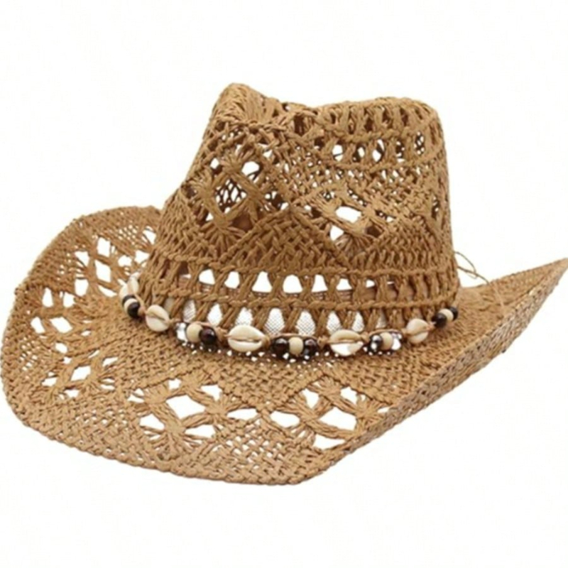 قبعة شمسية من القش بتصميم بوهو - مراجعة Cowboy Hat Straw وسعره