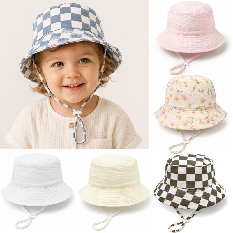 قبعة صيفية للأطفال من الموسلين - مراجعة Bucket Hat Cotton وسعره