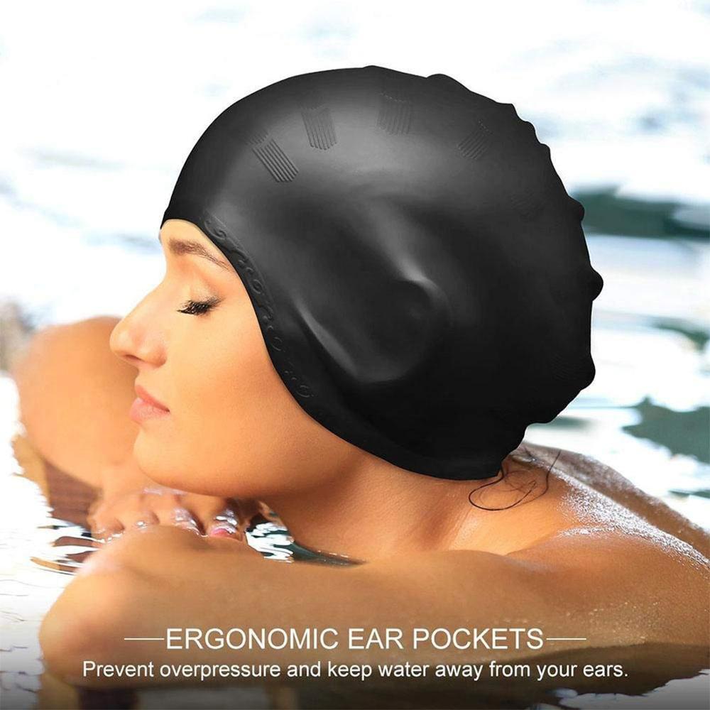الكبار قبعات السباحة مرونة عال - مراجعة Swim Hat Silicone وسعره
