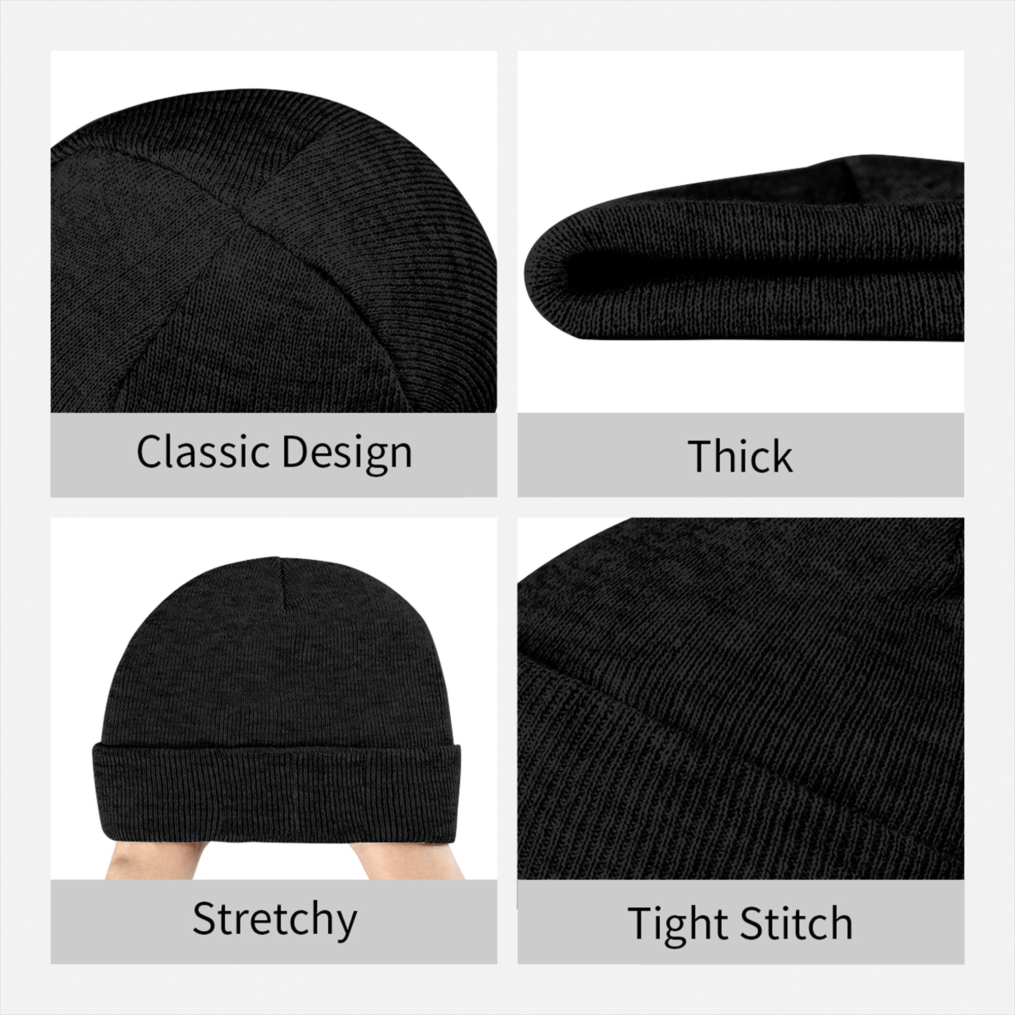 قبعات بيني محبوكة للرجال والنس - مراجعة Beanie Cuffed Knit وسعره