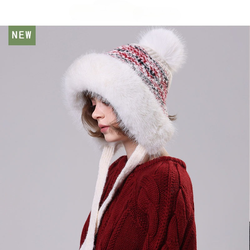 قبعة نسائية محبوكة ناعمة مع فر - مراجعة Trapper Hat Ear Flap وسعره