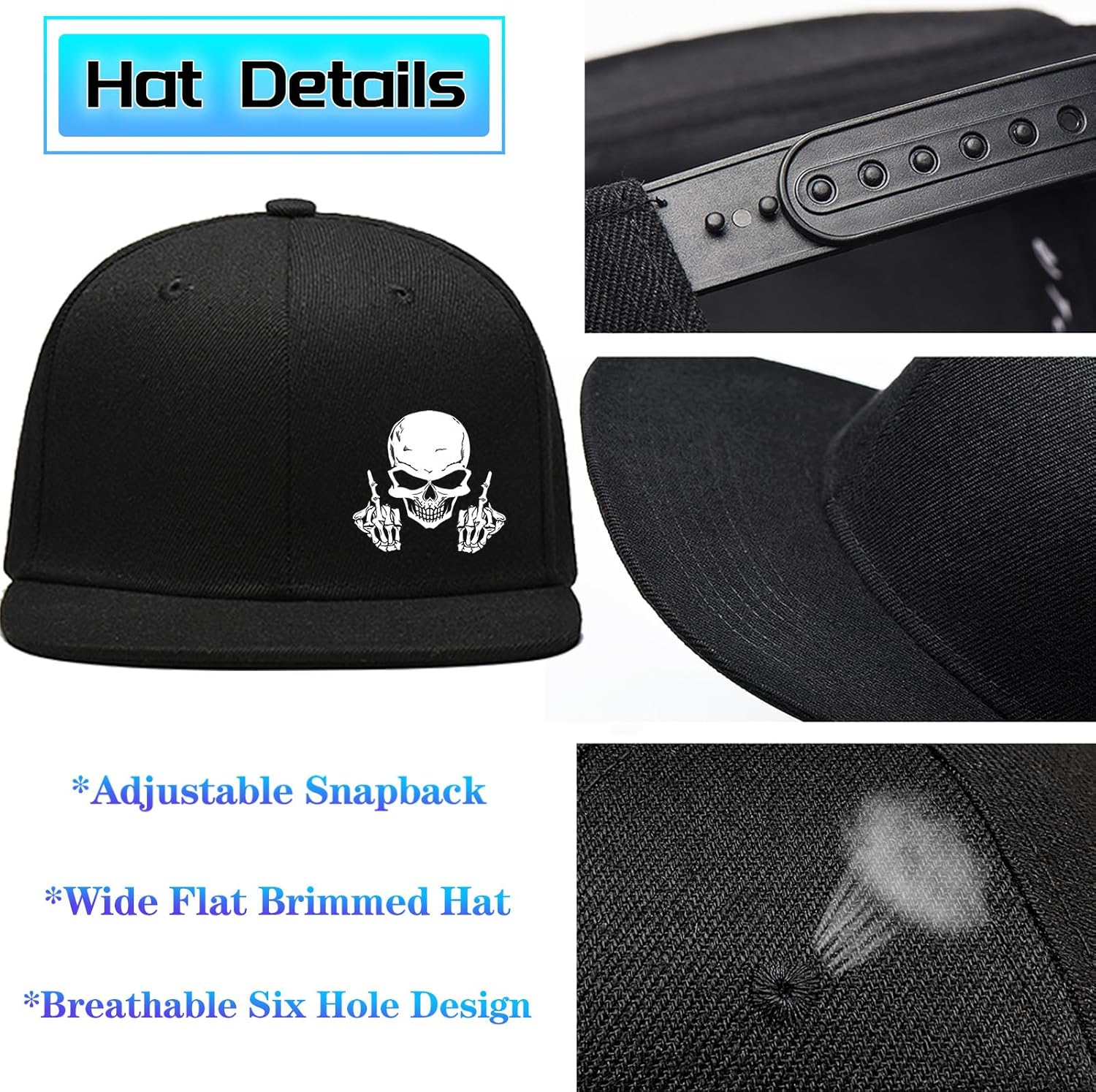 الجمجمة الاصبع الوسطى Snapback - مراجعة Snapback Hat Flat وسعره